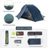Палатка NATUREHIKE TAGAR NH17T180-J двухместная синяя 6927595716182