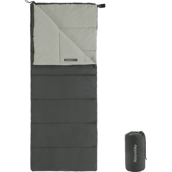Спальный мешок NATUREHIKE NH22MSD05 F150 серый, молния слева 6927595797747L